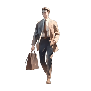 精致男士插画设计素材