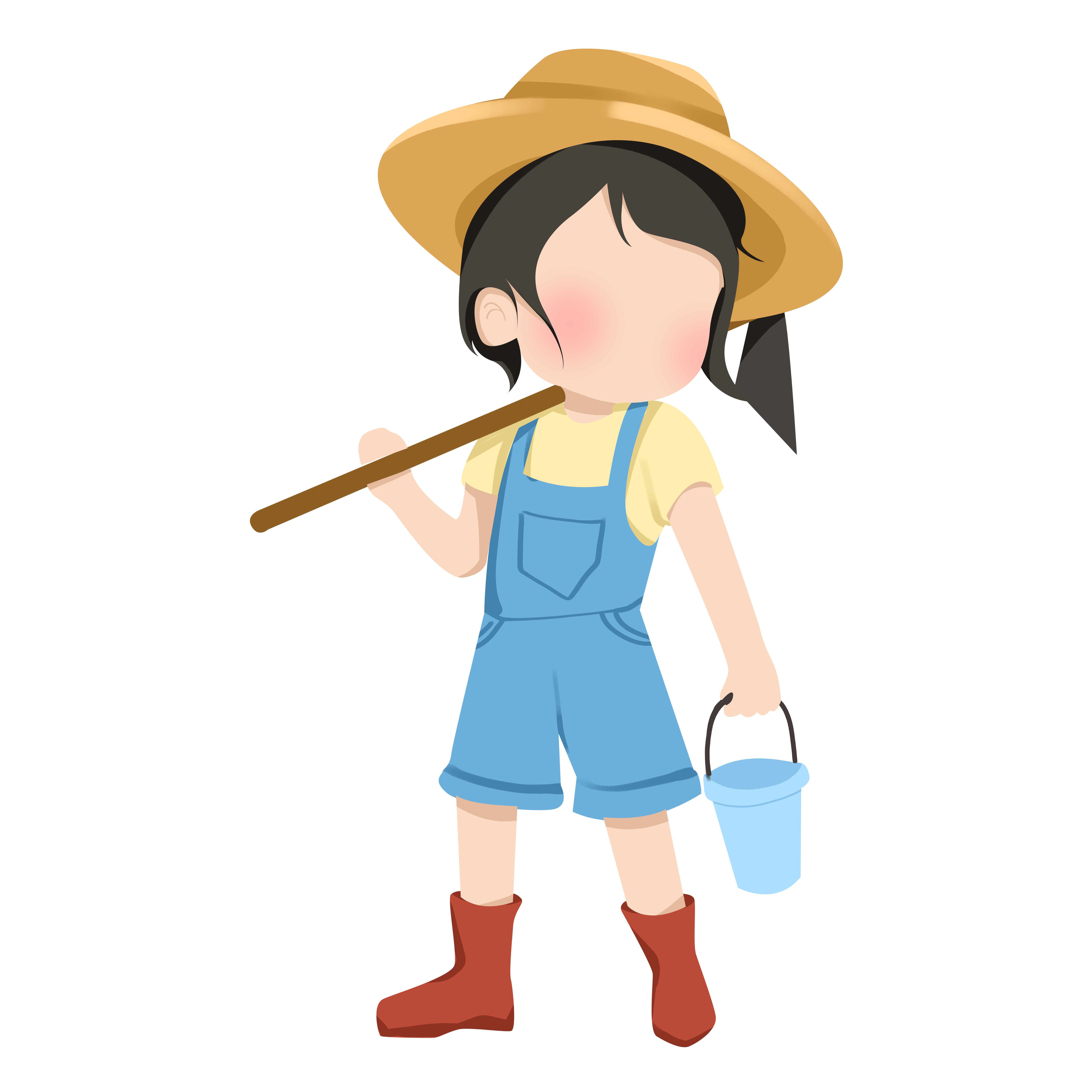 劳动的女孩绘画作品怎样画