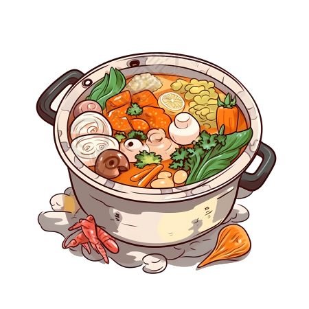 创意设计高清热力火锅插画图形素材