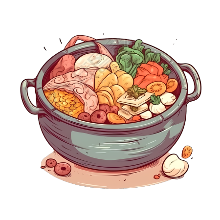 高清透明背景火锅插画