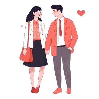 甜蜜情人节插画设计