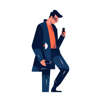 手机查看PNG高清透明背景创意设计商业素材