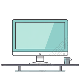 卡通办公电脑工具图形素材