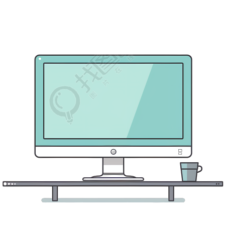 卡通办公电脑工具图形素材