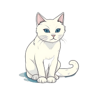 白色可爱品种猫咪素材