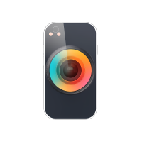 苹果手机白色透镜PNG图形素材