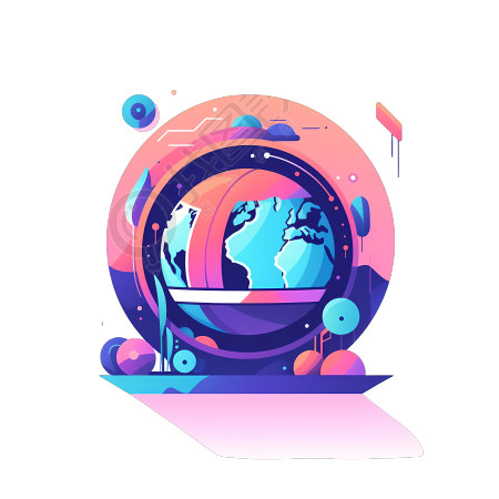 紫色穿越空间星球图片