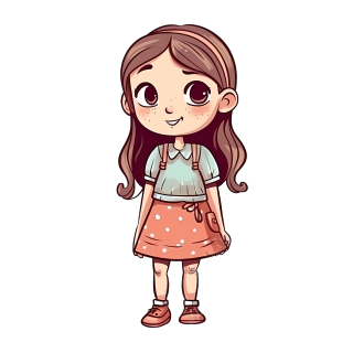 带发卡的长发小女孩图片