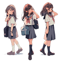 青春校园水手服可爱少女图片