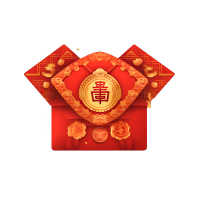 红色喜庆高清透明PNG设计元素