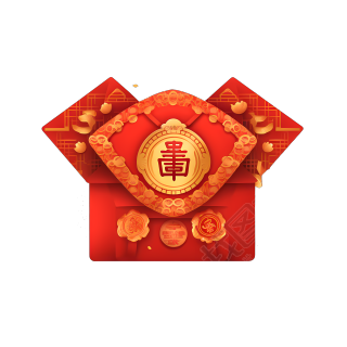 红色喜庆高清透明PNG设计元素