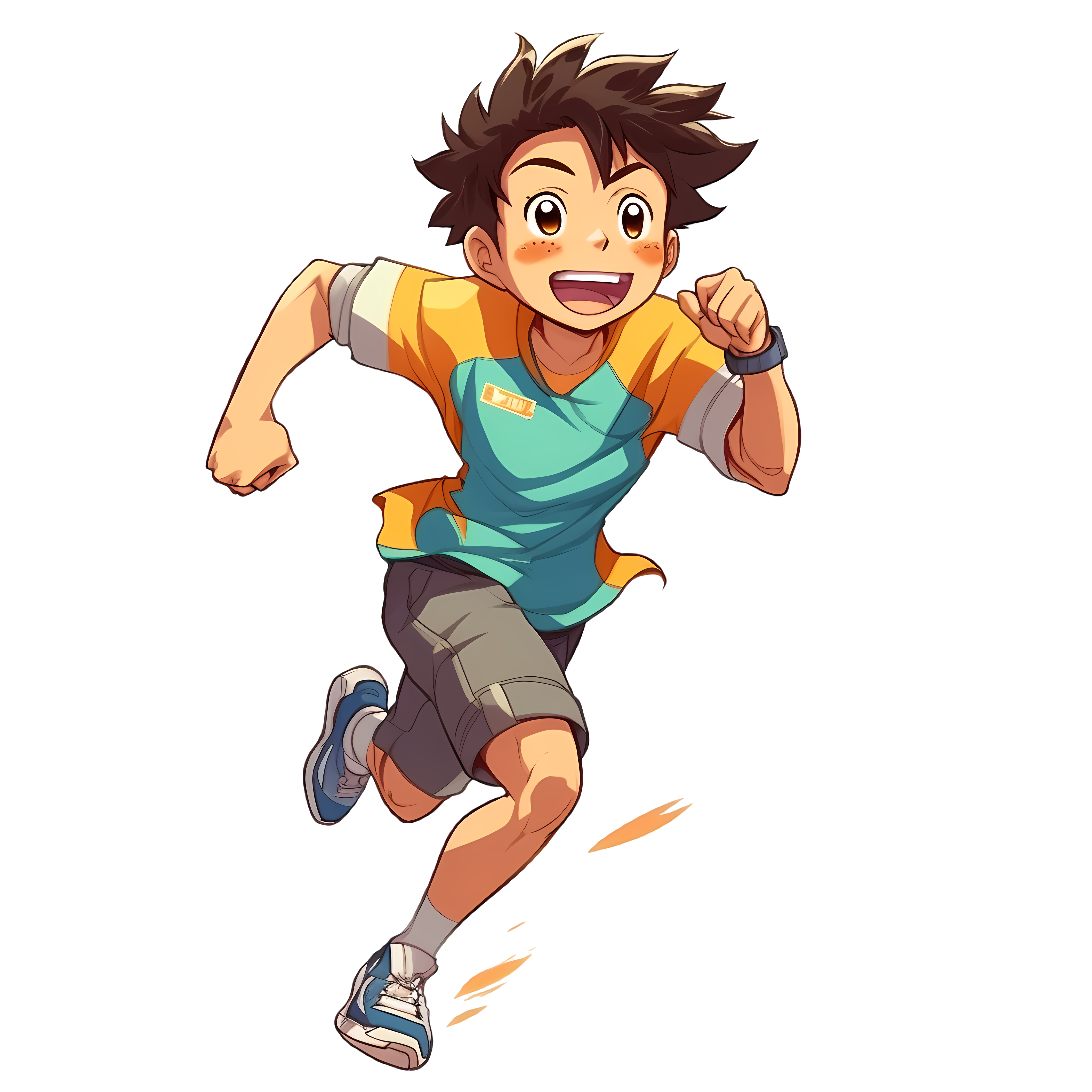 可商用运动少年插画素材