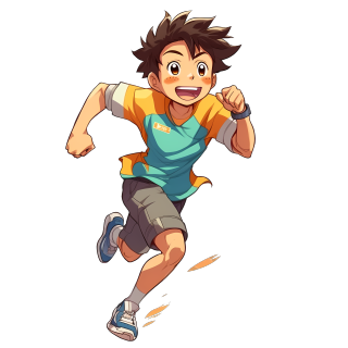 可商用运动少年插画素材