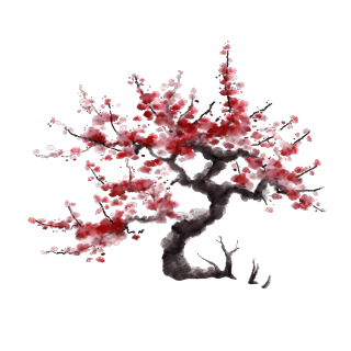 红色梅花树高清图形素材