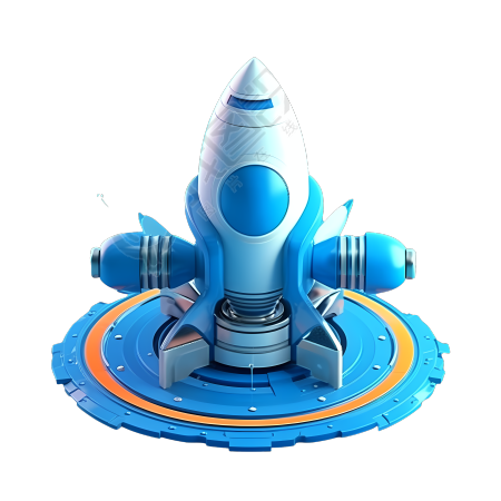 创意3D火箭PNG图形素材