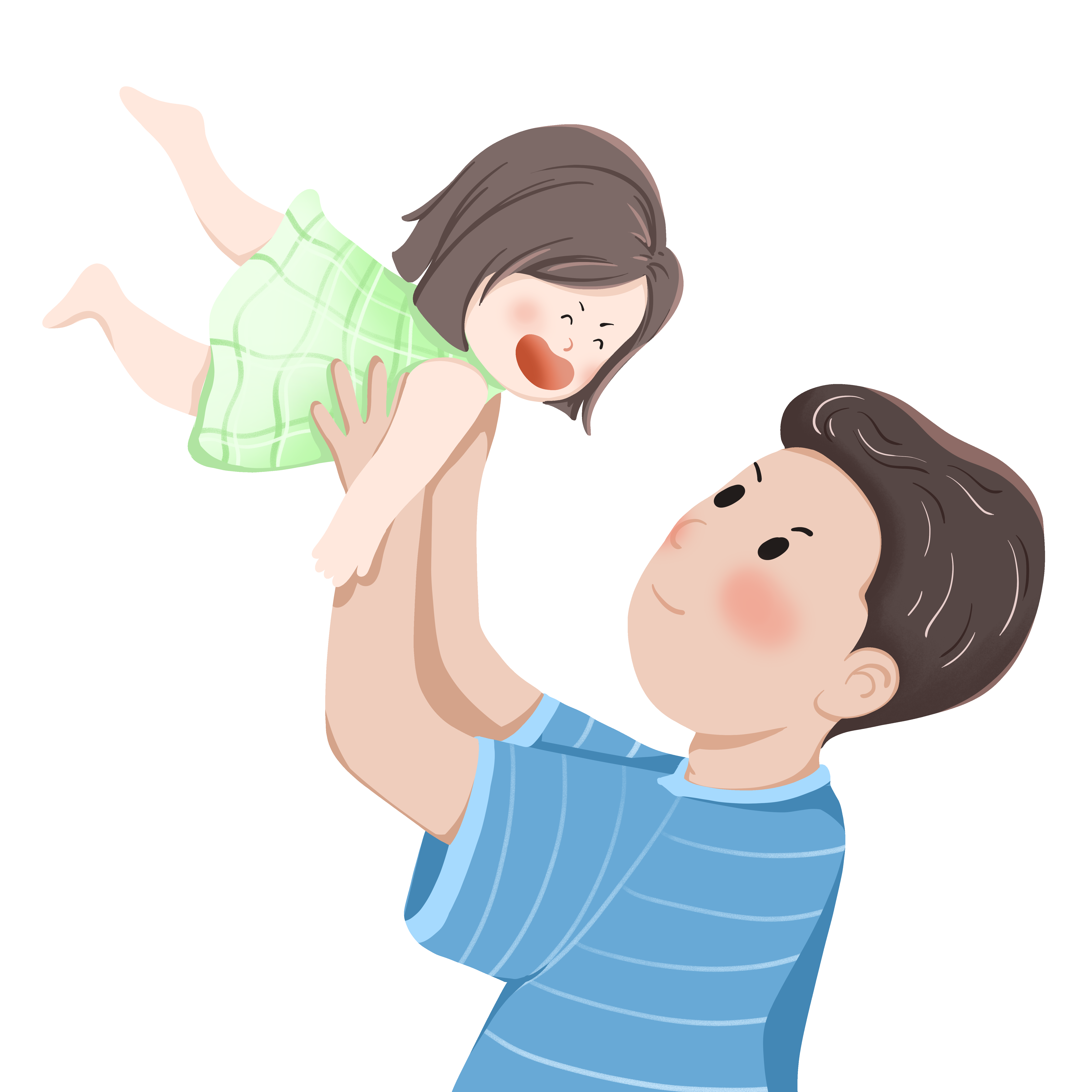 父亲和孩子绘画图片制作技巧