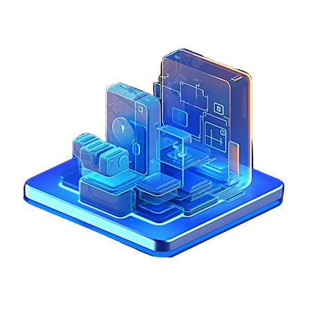 3D立体平板电脑应用程序图标元素