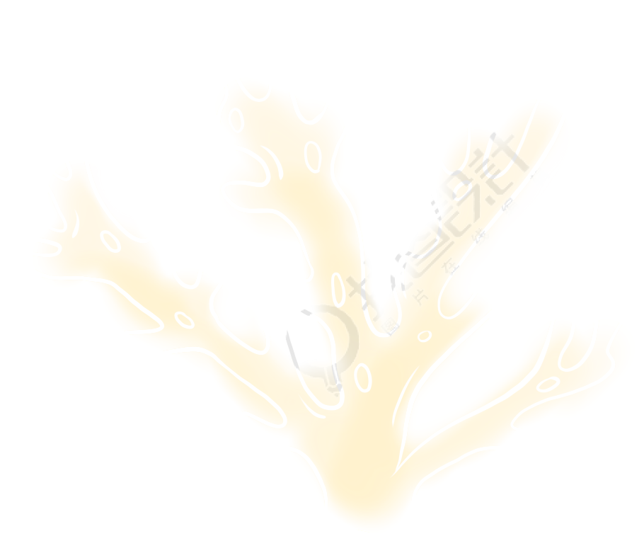 浅黄色珊瑚海洋生物PNG素材