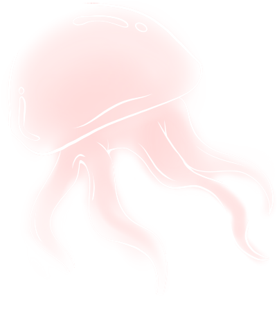 透明背景浅粉色水母插画素材