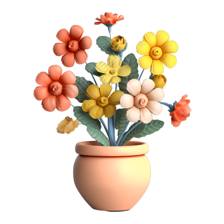 透明背景3D花卉素材库