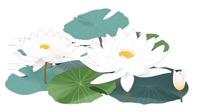 清新莲花插画设计元素