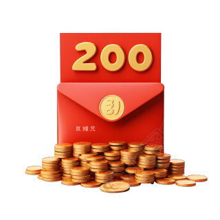 金币红色红包素材图