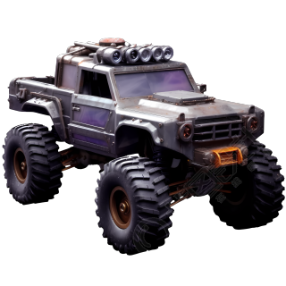 3D立体山地越野车插画元素