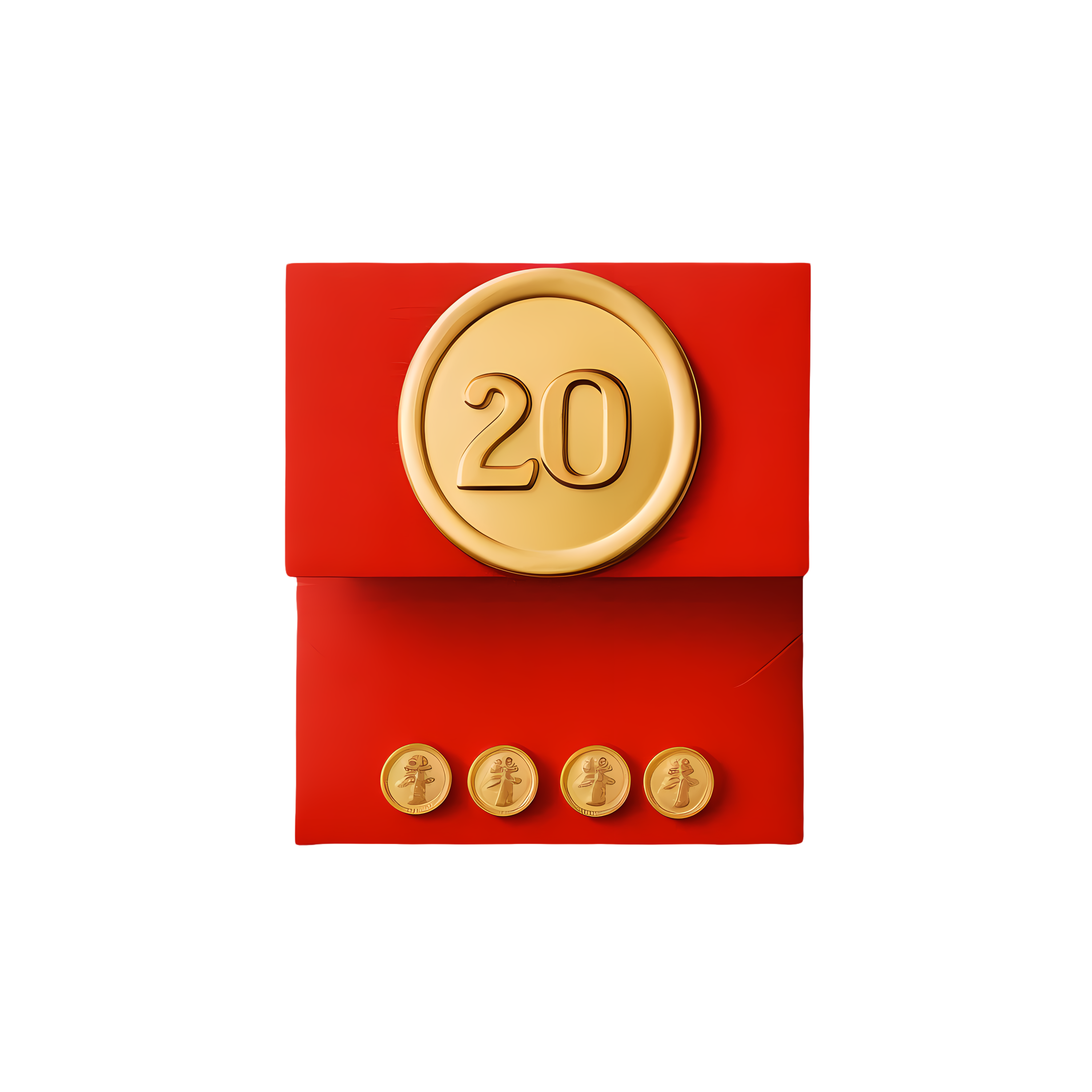 金色红包200元计算图形PNG素材