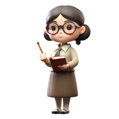 戴眼镜的女教师高清素材