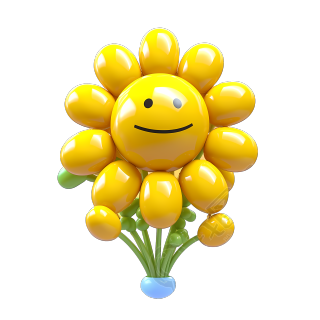 3D立体卡通花艺气球素材
