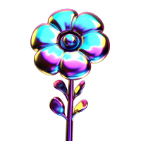 现代艺术小花商用插画元素