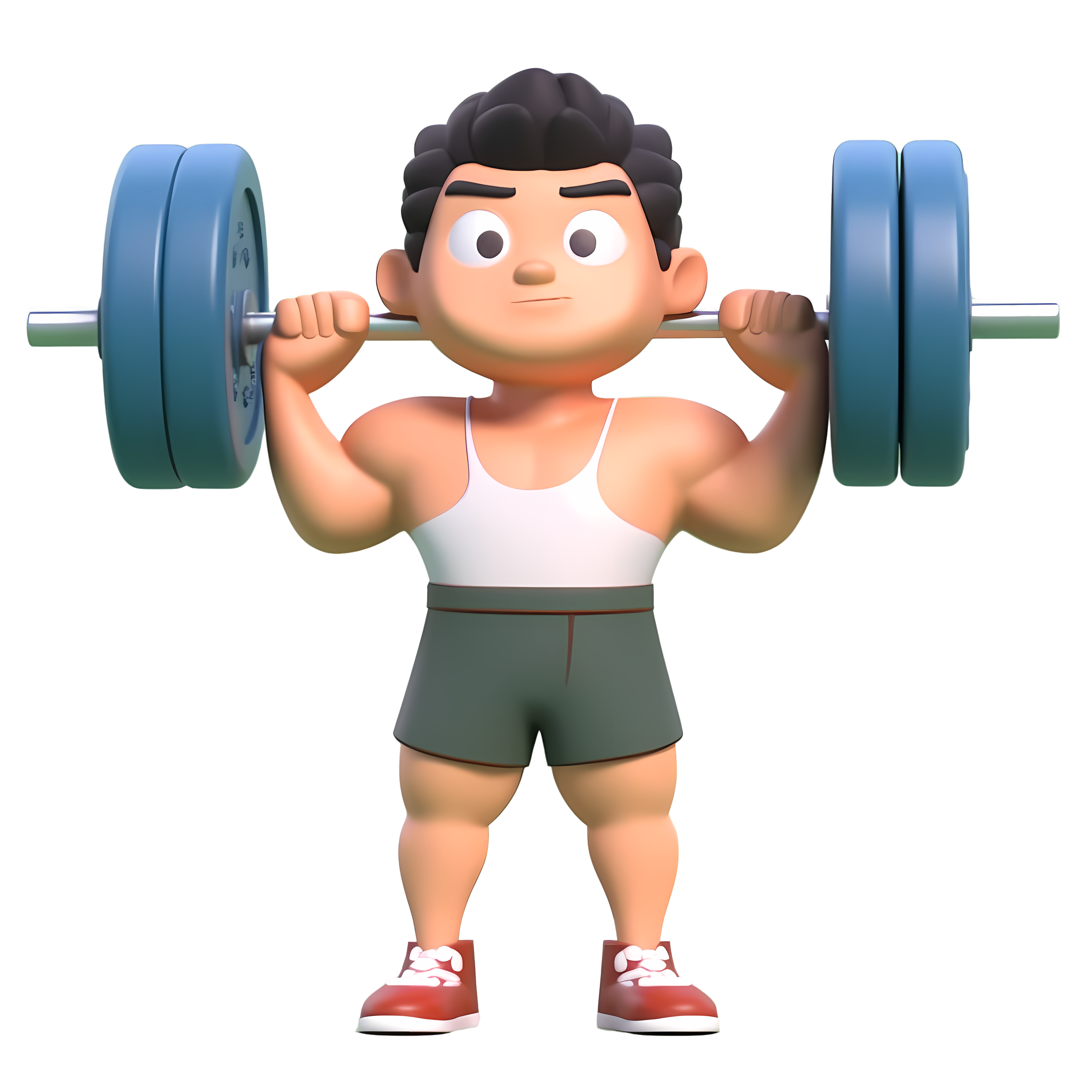 举重的男生商用插画素材