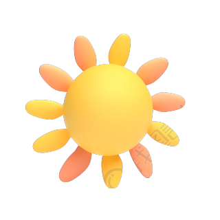 3D立体太阳可商用素材