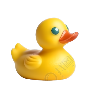 卡通小黄鸭玩具3D立体模型素材