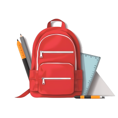 红色背包插画设计PNG素材