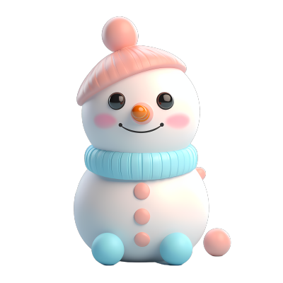 可商用小雪人儿童玩具元素