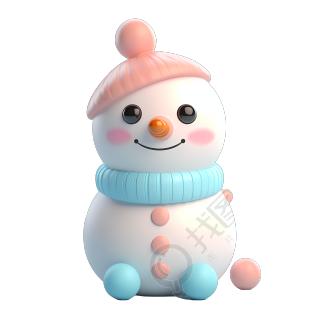 可商用小雪人儿童玩具元素