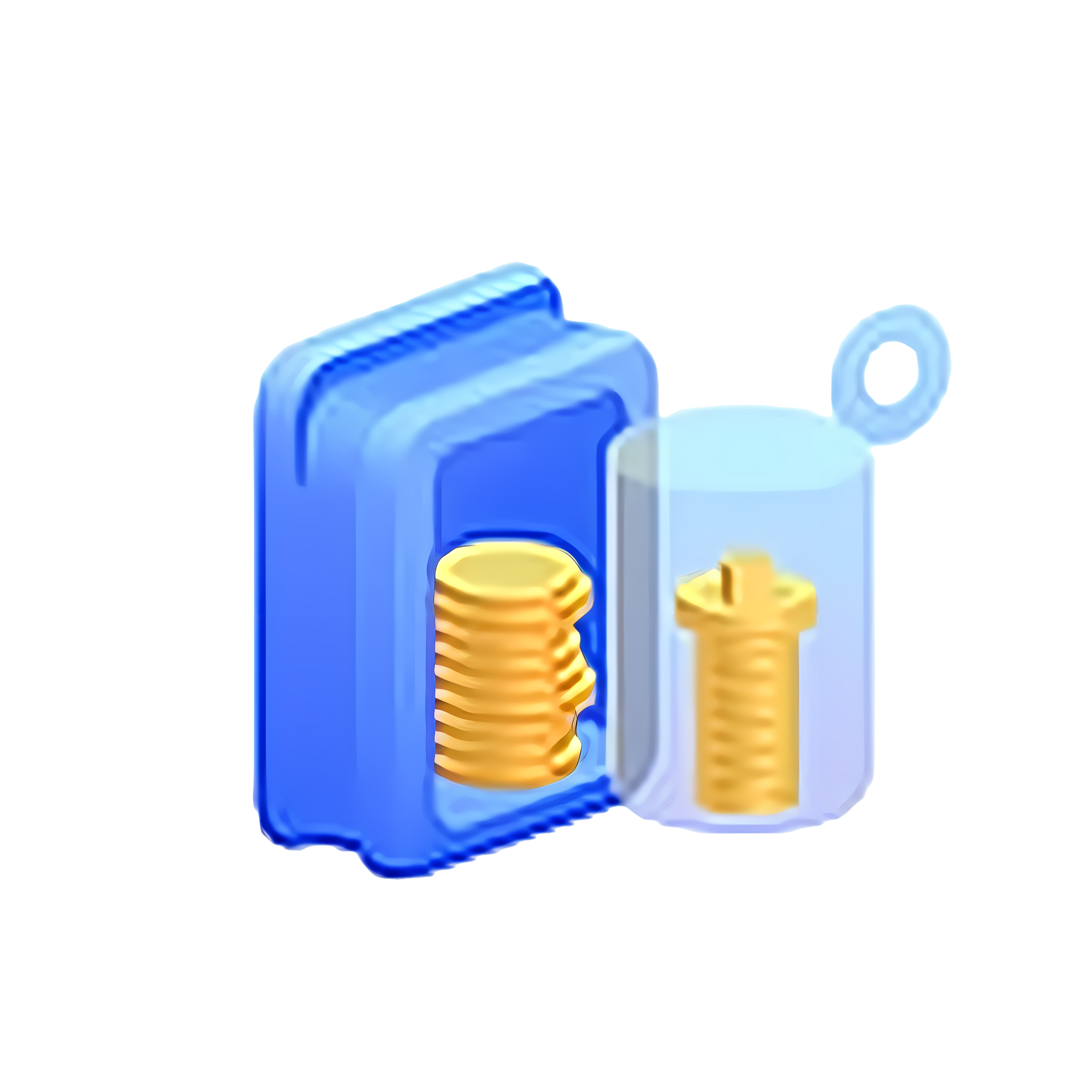 创意手绘金币图标PNG素材