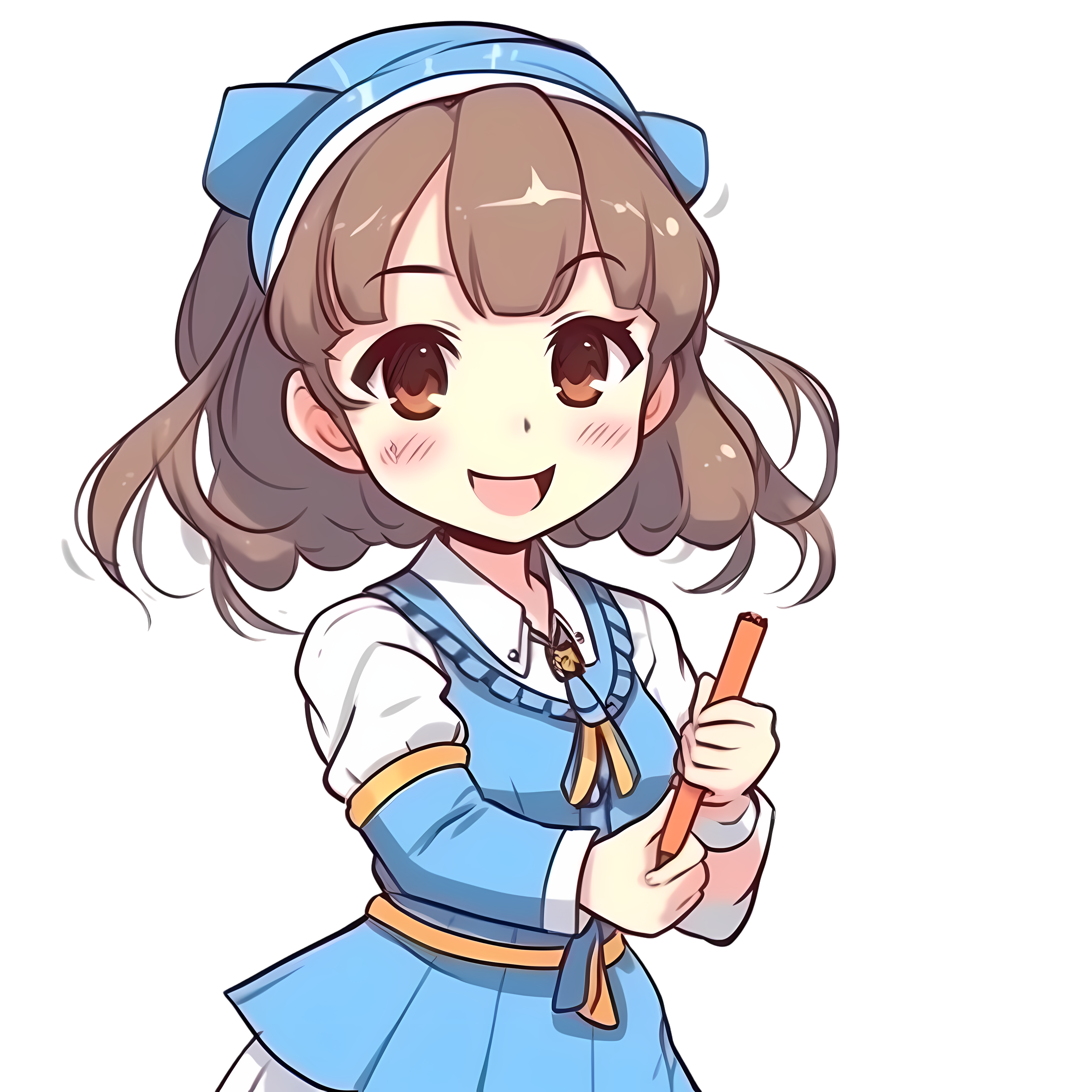 动漫学生妹PNG插画素材