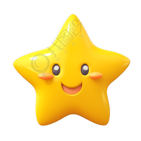 流体金色星花图标素材