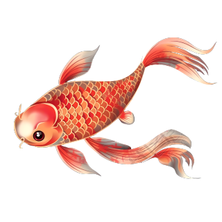 透明背景金鱼PNG素材