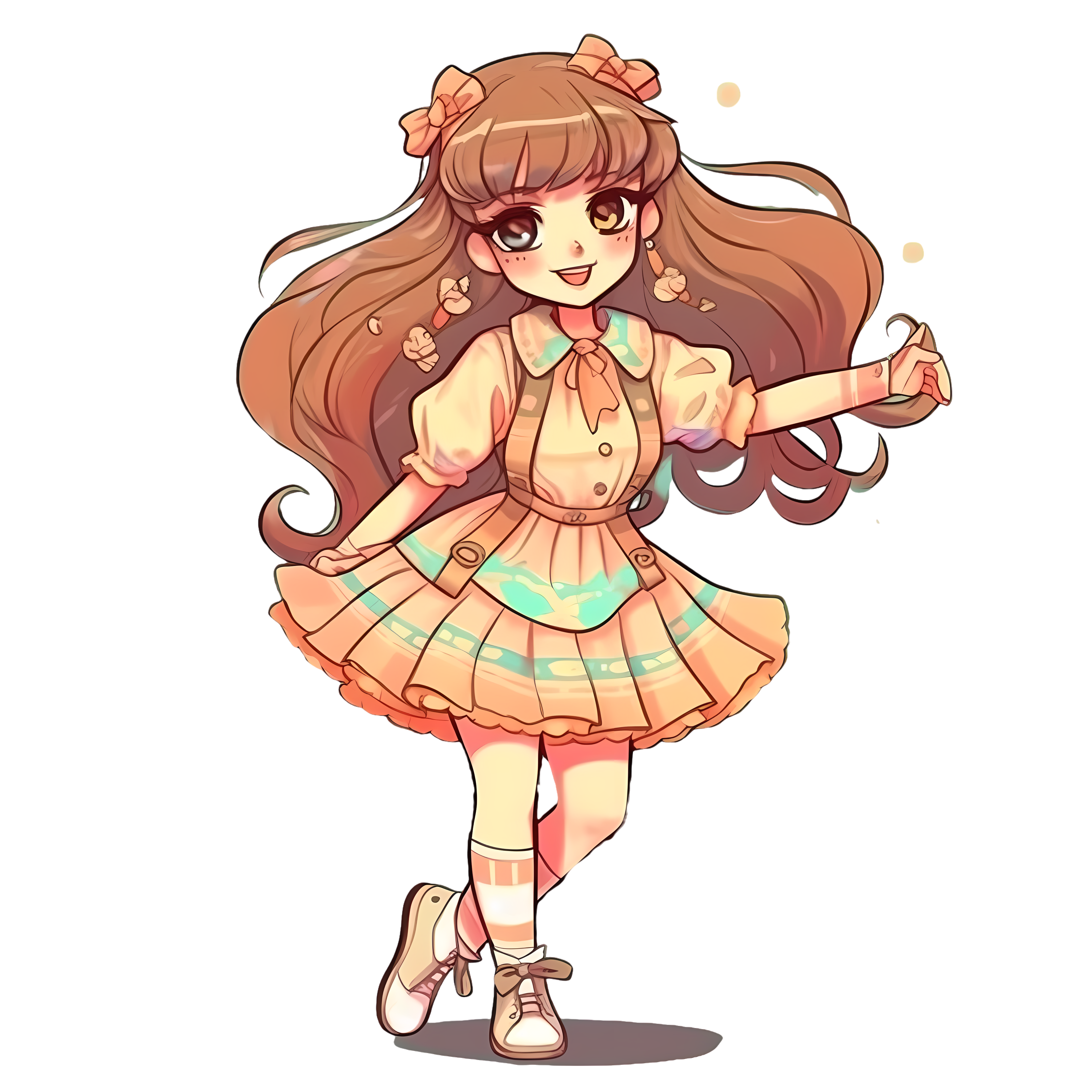萌系插画设计女孩图形素材