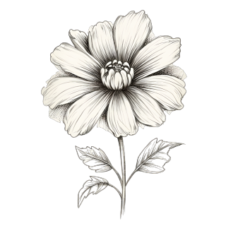 清新简洁花卉插画素材
