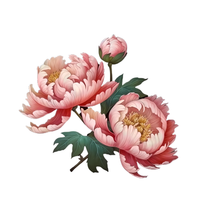 清风画飘香-手彩绘花卉PNG图形素材