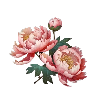 清风画飘香-手彩绘花卉PNG图形素材