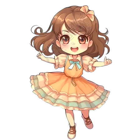 动漫可爱少女跳舞