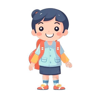 亚洲风格幼儿园插画素材