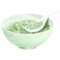 一碗绿豆汤卡通素材
