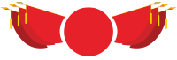 政务素材带红旗的标题图标插画