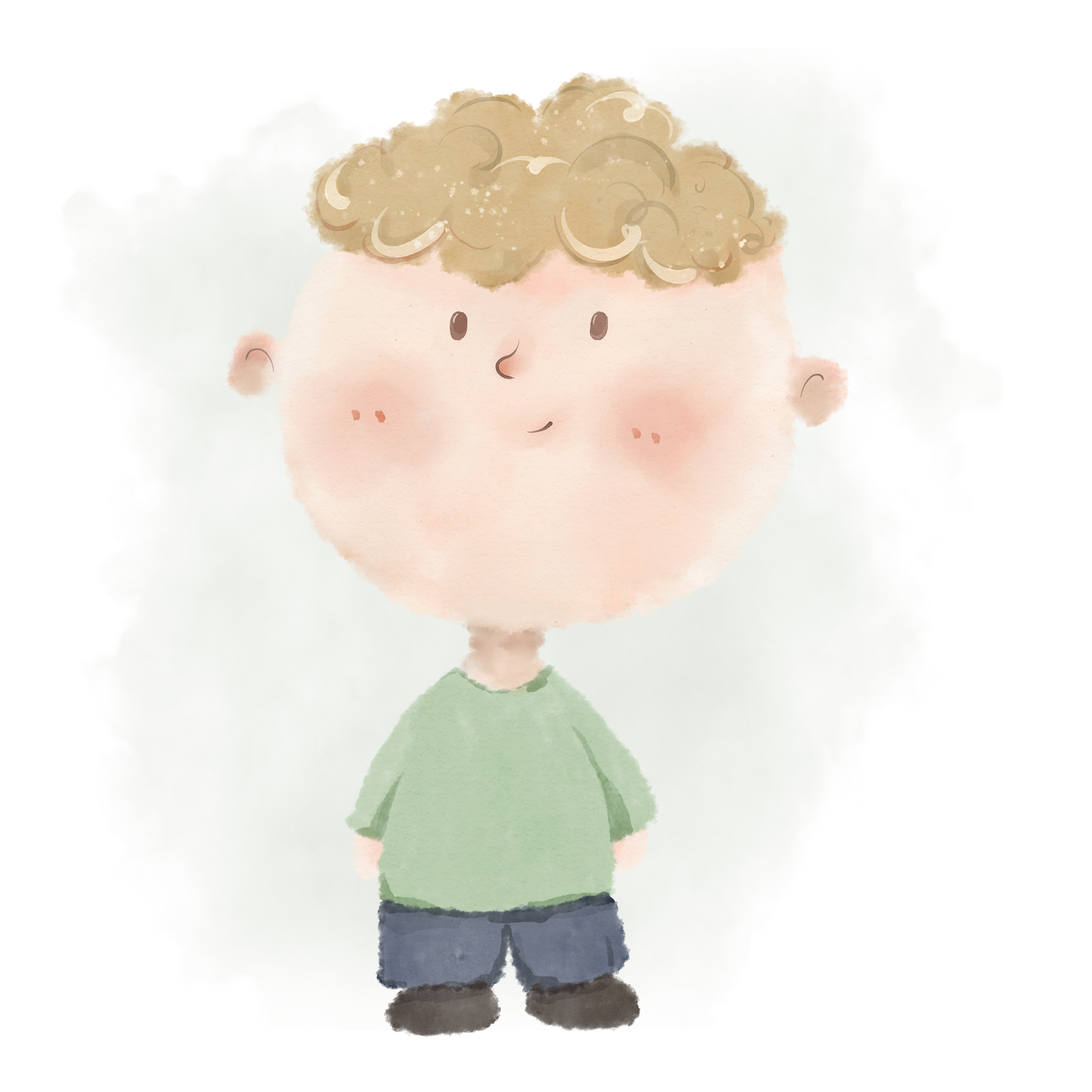小男孩插画图片制作步骤